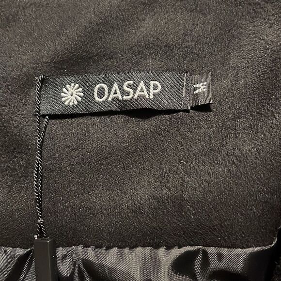 Oasap Asymmetrical Slit Velour Skirt - Picture 9 of 10